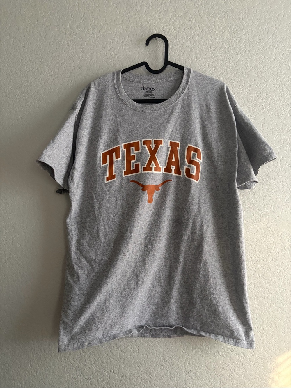 Hanes Gray UT Texas Longhorns T-Shirt with Orange Logo